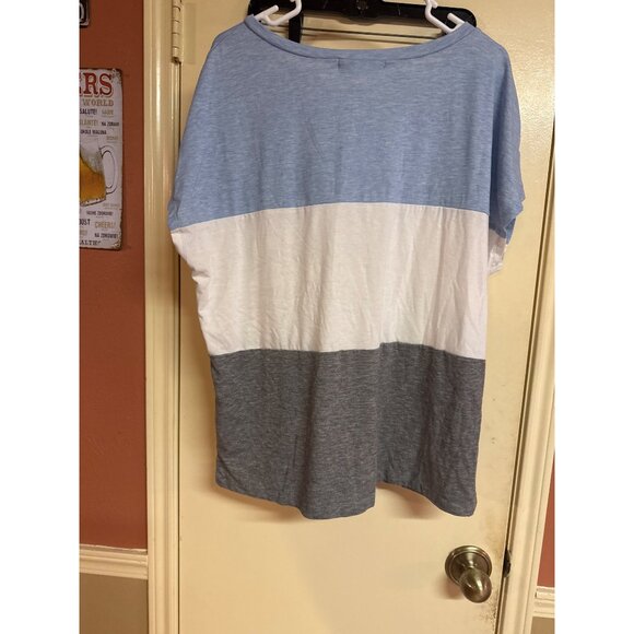 Color Block Oversized T-Shirt With Pocket By Mirol Size XL - Picture 6 of 6